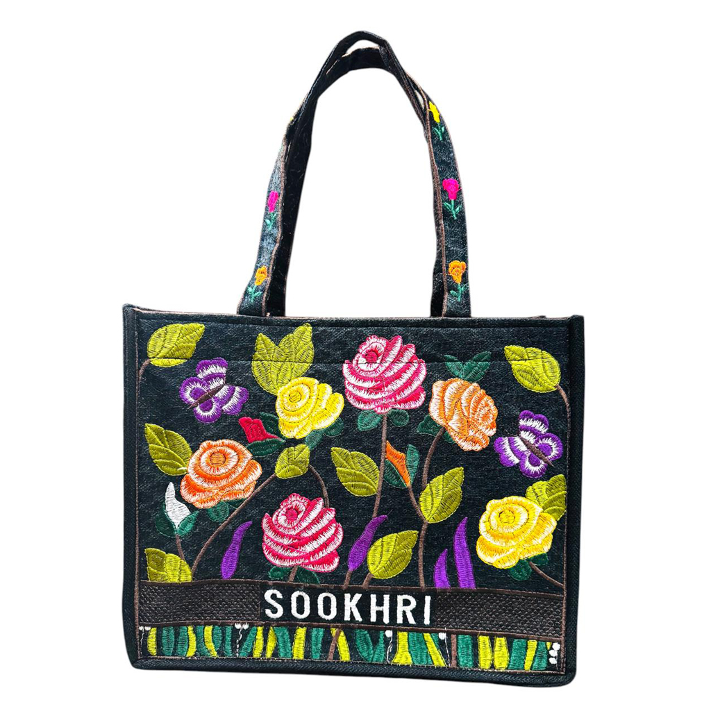 SOOKHIRI Floral Embroidery Hand Bag