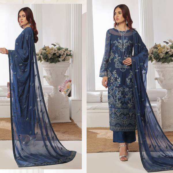 Deep Ocean Bloom 3 Piece Suit